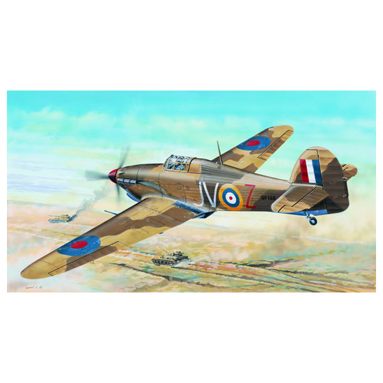 Trumpeter 02417 Сборная модель самолета Hawker Hurricane II D Trop (1:24)