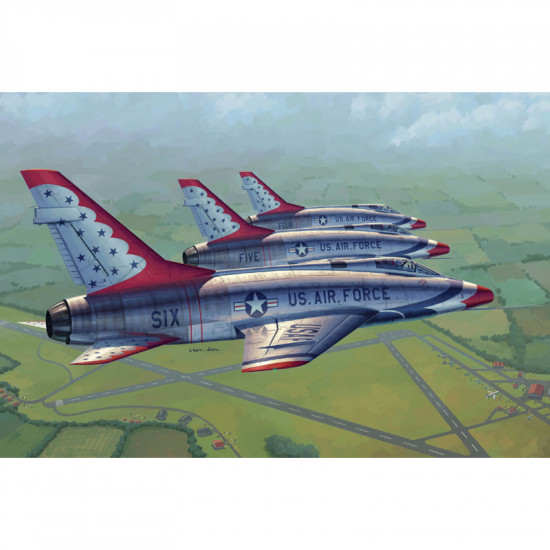 Trumpeter 02822 Сборная модель самолета F-100D in Thunderbirds livery (1:48)