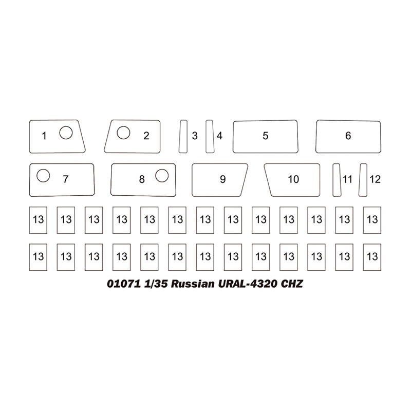 Trumpeter 01071 Сборная модель автомобиля УРАЛ-4320 CHZ (1:35)