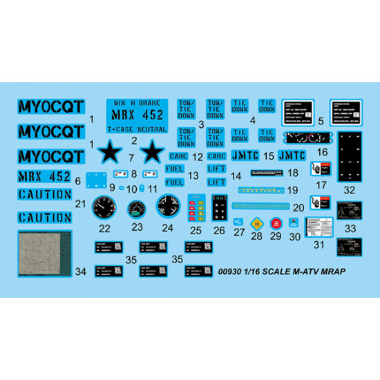 Trumpeter 00930 Сборная модель автомобиля US M-ATV MRAP (1:16)