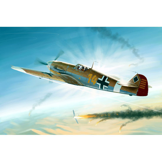 Trumpeter 02293 Сборная модель самолета Messerschmitt Bf 109F-4/Trop (1:32)