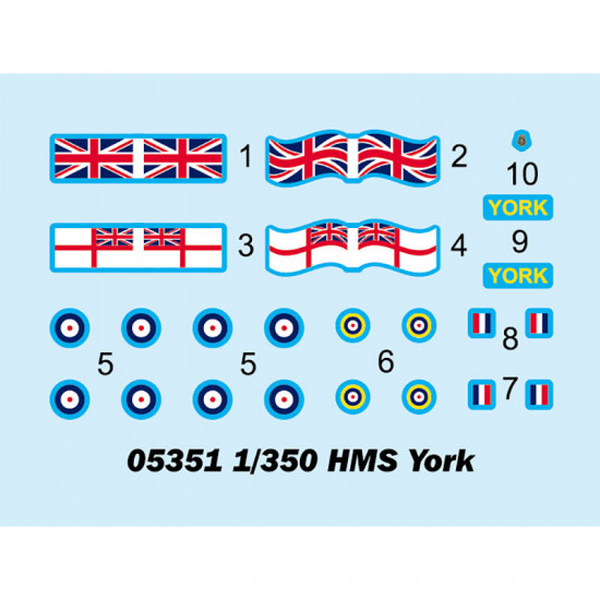 Trumpeter 05351 Сборная модель корабля HMS York (1:350)