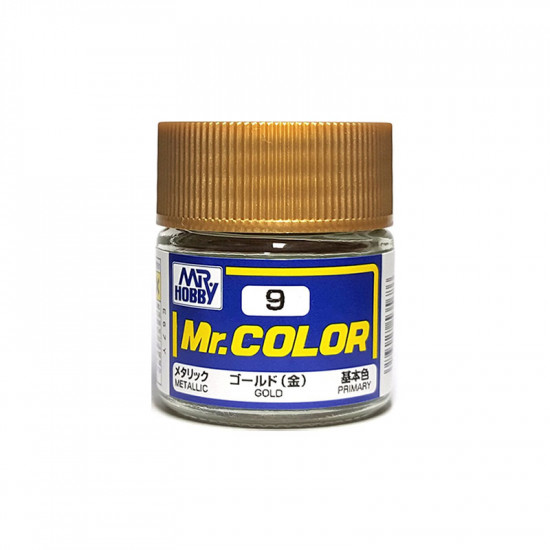 Mr Color C9 Краска эмалевая металлик GOLD 10 мл