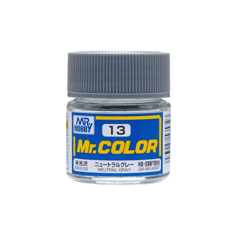 Mr Color C13 Краска эмалевая полуматовая NEUTRAL GRAY 10 мл