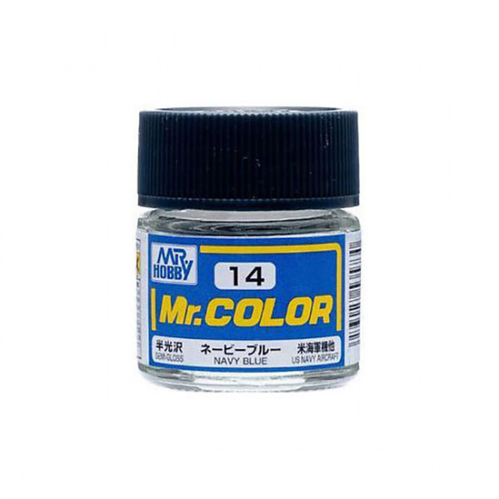 Mr Color C14 Краска эмалевая полуматовая NAVY BLUE 10 мл