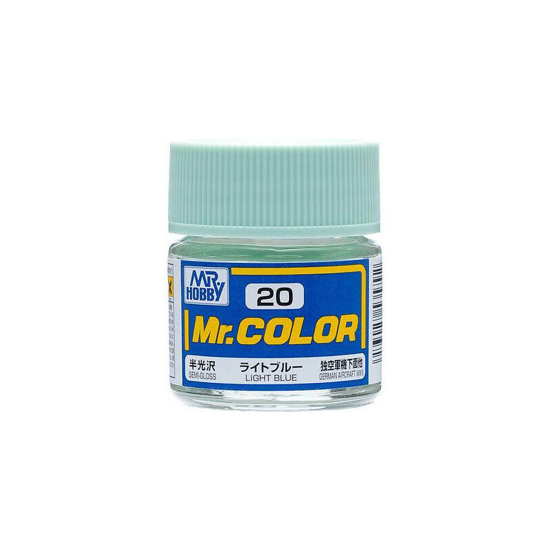 Mr Color C20 Краска эмалевая полуматовая LIGHT BLUE 10 мл