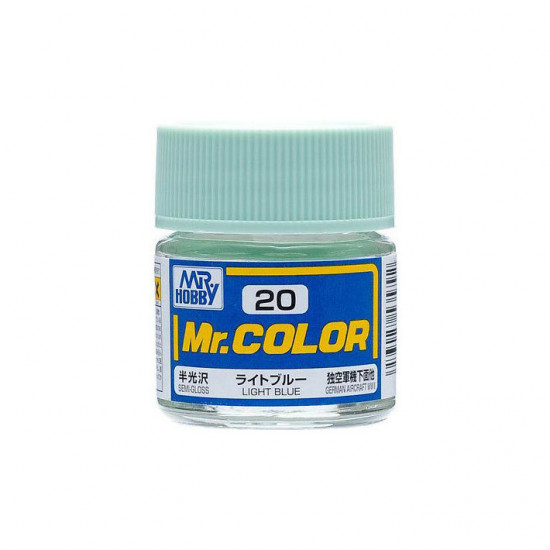 Mr Color C20 Краска эмалевая полуматовая LIGHT BLUE 10 мл