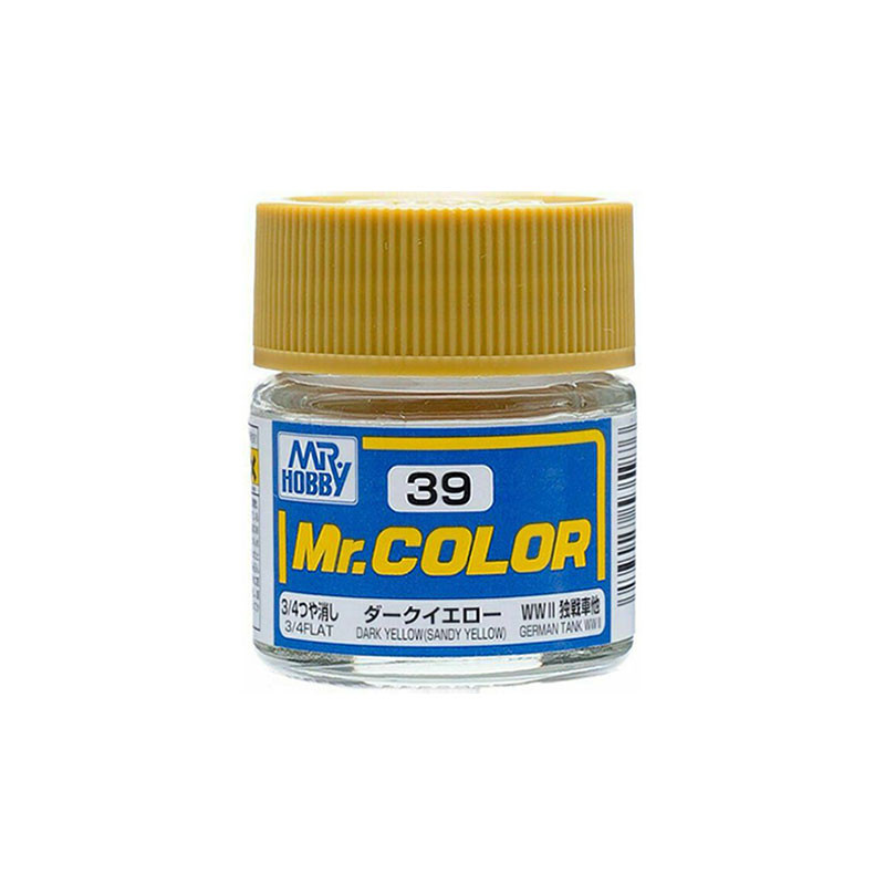 Mr Color C39 Краска эмалевая матовая DARK YELLOW (SANDY YELLOW) 10 мл