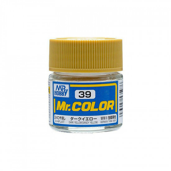 Mr Color C39 Краска эмалевая матовая DARK YELLOW (SANDY YELLOW) 10 мл