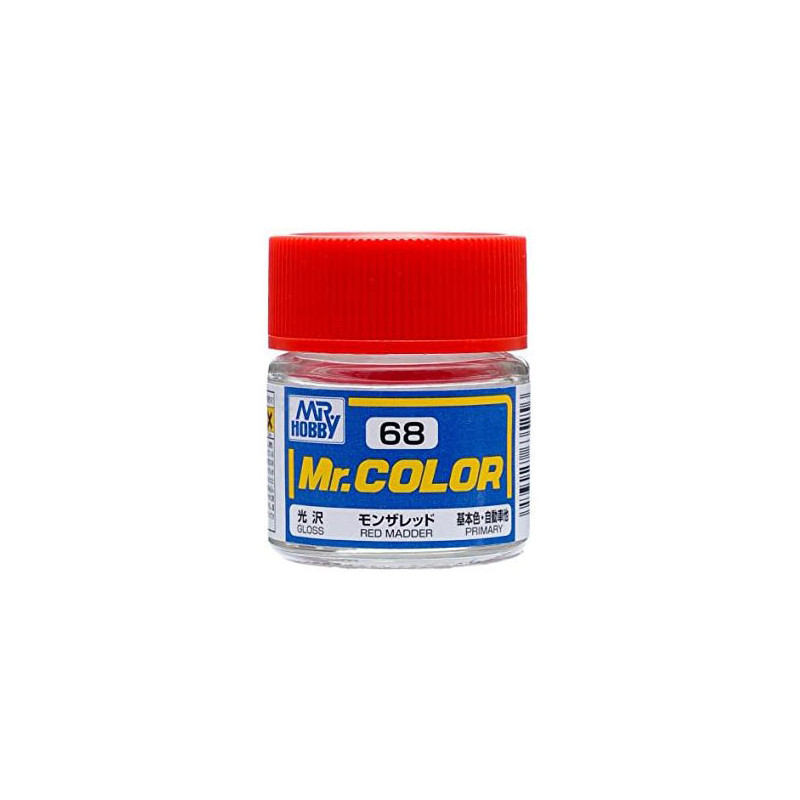 Mr Color C68 Краска эмалевая глянцевая RED MADDER 10 мл