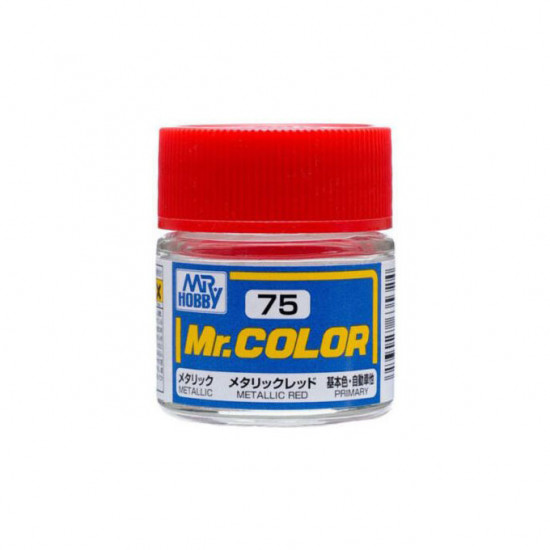 Mr Color C75 Краска эмалевая металлик METALLIC RED 10 мл