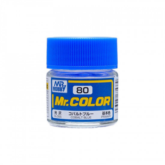 Mr Color C80 Краска эмалевая полуматовая COBALT BLUE 10 мл