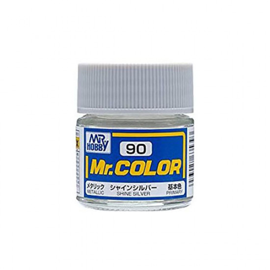 Mr Color C90 Краска эмалевая металлик SHINE SILVER 10 мл