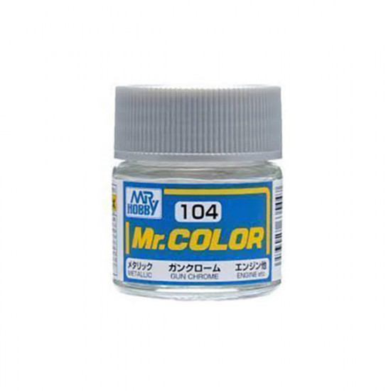 Mr Color C104 Краска эмалевая металлик GUN CHROME 10 мл