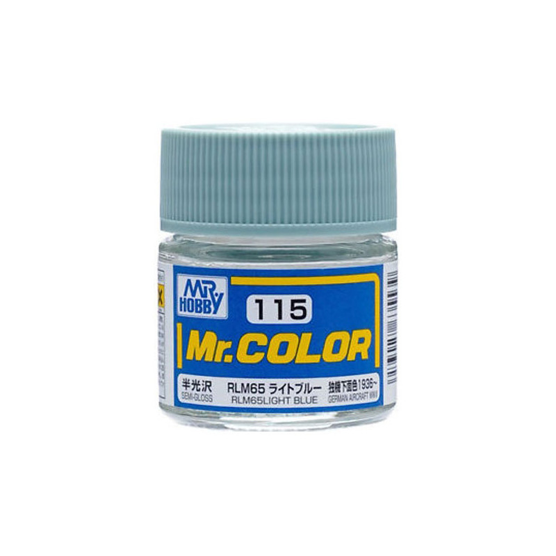 Mr Color C115 Краска эмалевая полуматовая RLM65 LIGHT BLUE 10 мл