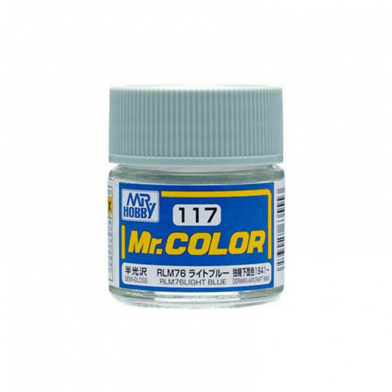 Mr Color C117 Краска эмалевая полуматовая RLM76 LIGHT BLUE 10 мл