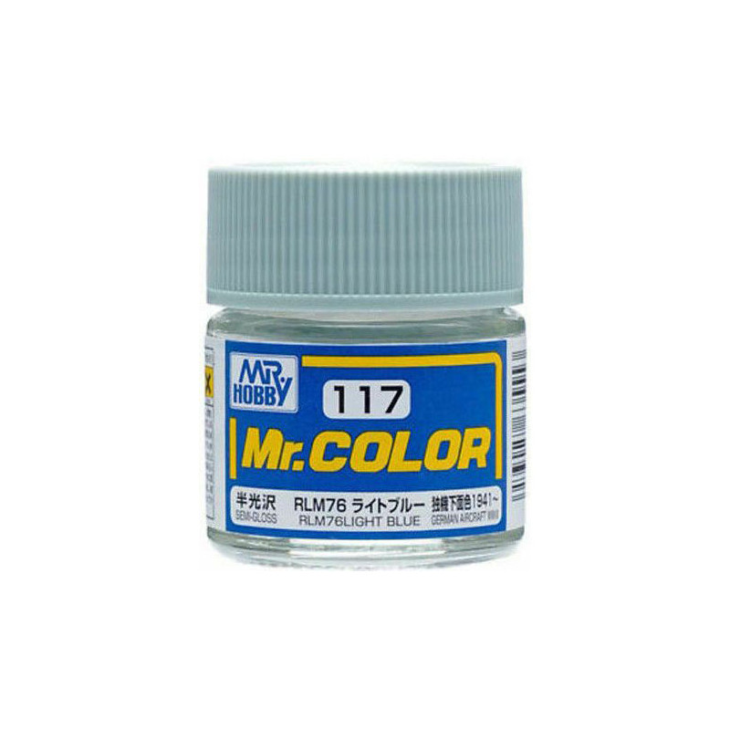 Mr Color C117 Краска эмалевая полуматовая RLM76 LIGHT BLUE 10 мл