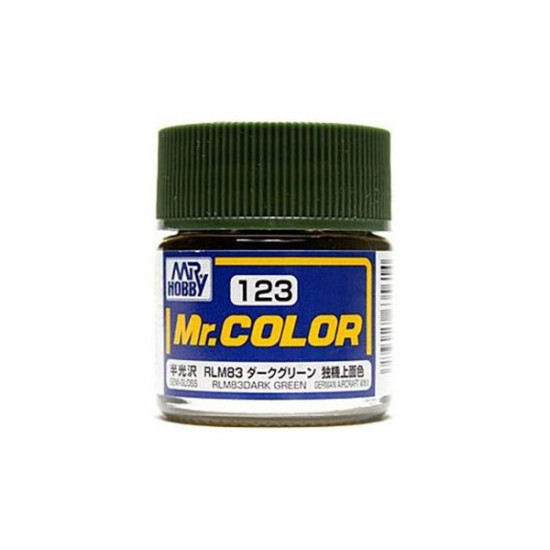 Mr Color C123 Краска эмалевая полуматовая RLM83 DARK GREEN 10 мл