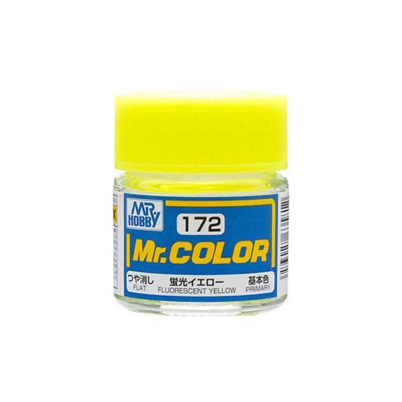 Mr Color C172 Краска эмалевая полуматовая FLUORESCENT YELLOW 10 мл