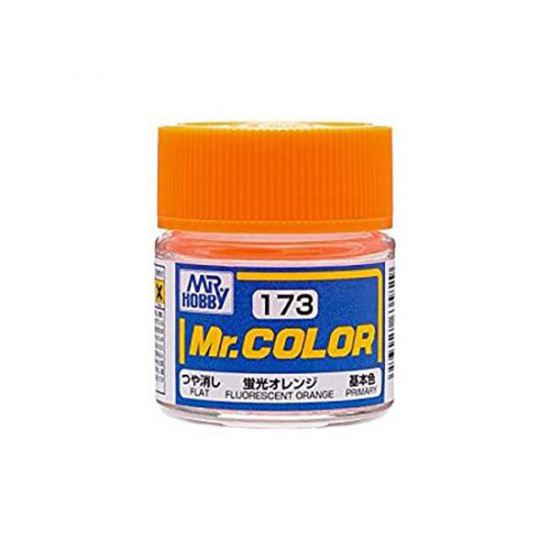 Mr Color C173 Краска эмалевая полуматовая FLUORESCENT ORANGE 10 мл