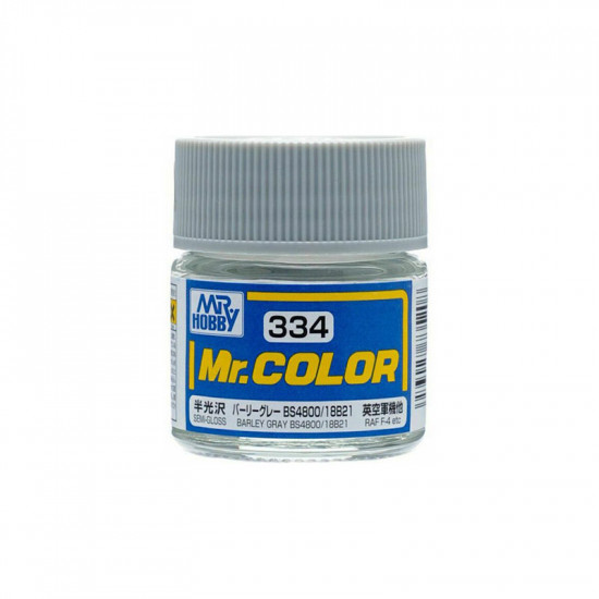 Mr Color C334 Краска эмалевая полуматовая BARLEY GRAY BS4800/18B21 10 мл